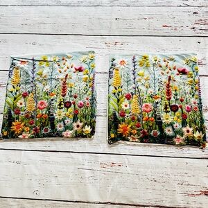 Bundle of 2 Square Spring Pillow cases! NWOT